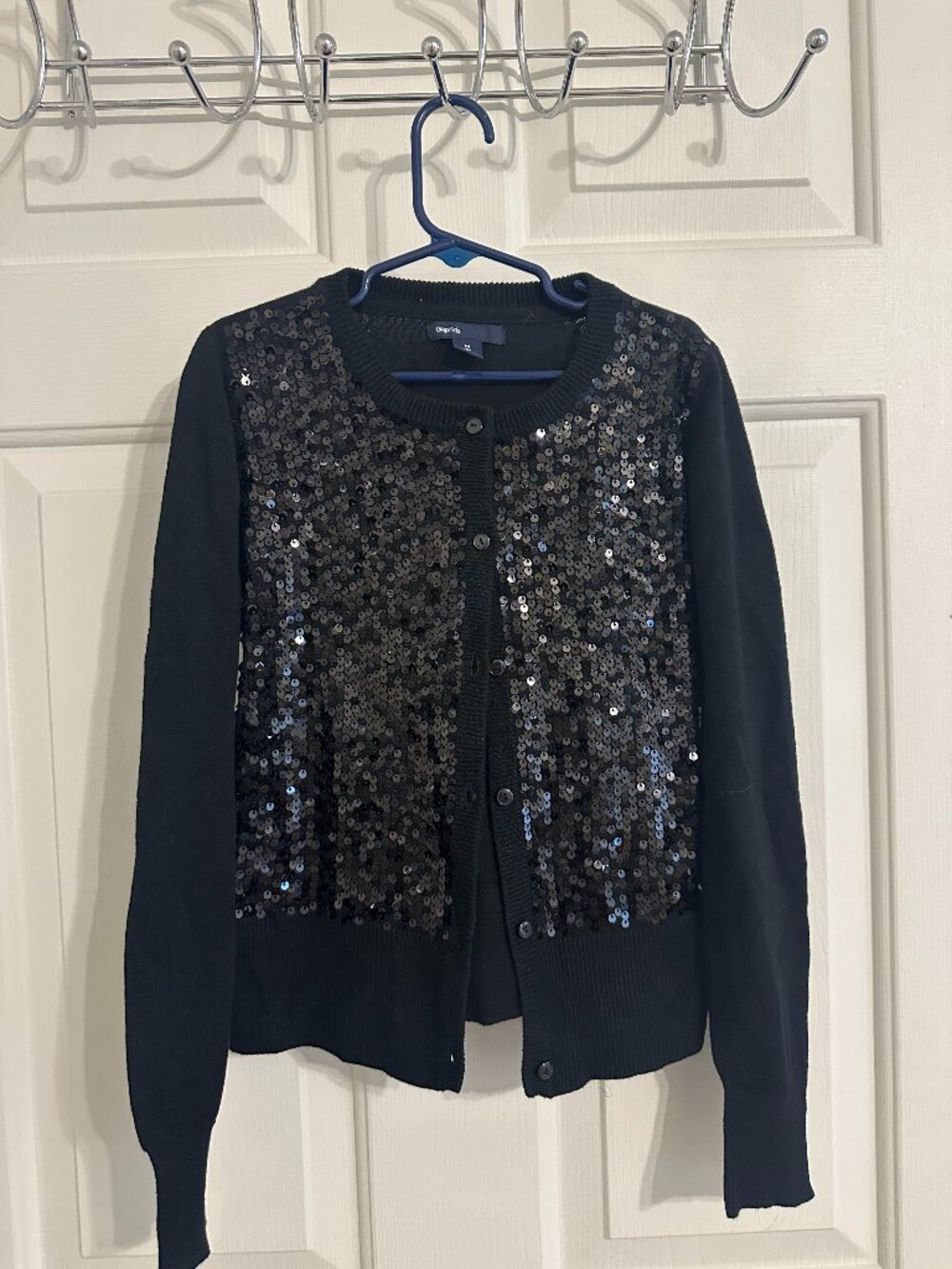 Gap Kids Girls Size 8 Black Sequin Cardigan